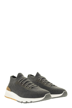 BRUNELLO CUCINELLI 23FW Men's Grey Sneakers