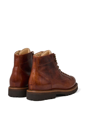 BRUNELLO CUCINELLI Men's Urban Leather Boot with Round Toe