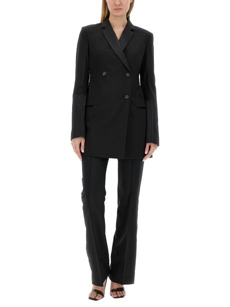 HELMUT LANG Double-Breasted Tuxedo Blazer - Size 2