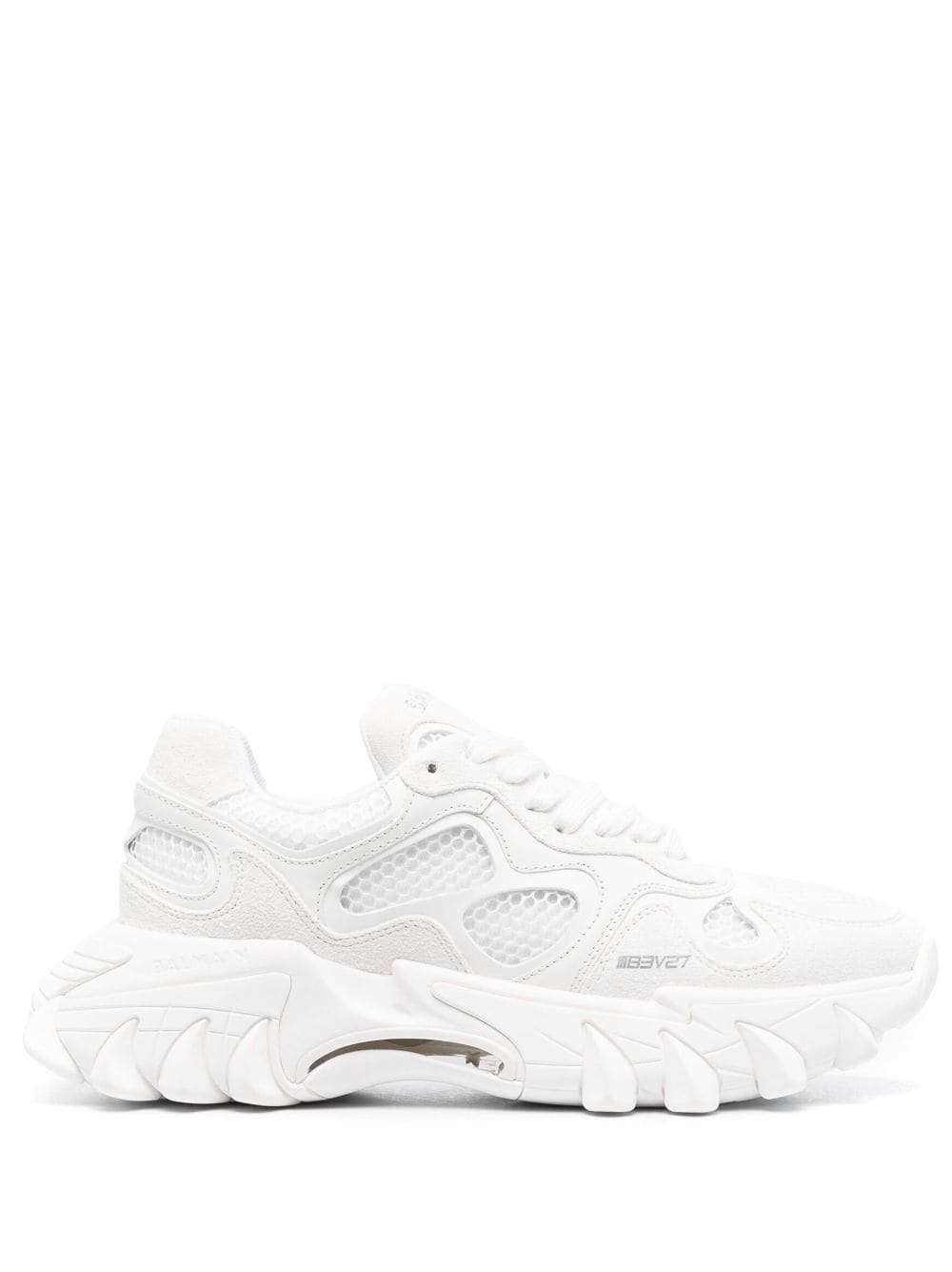 BALMAIN Optic White Low Top Sneakers for Women (2024 Collection)