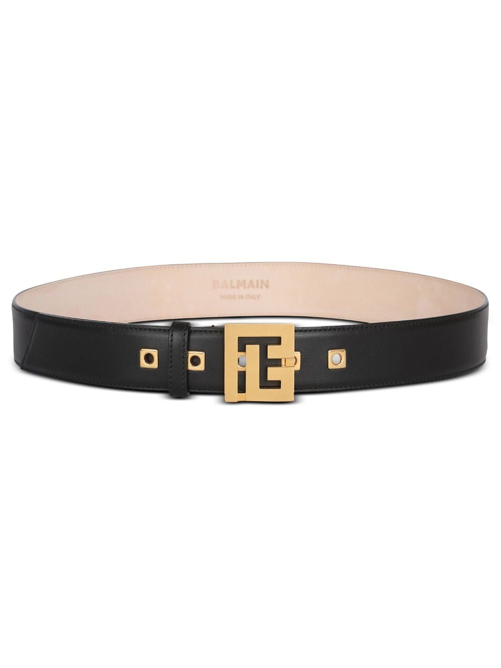 BALMAIN Stylish Black and Gold Logo Women's Belt for FW23