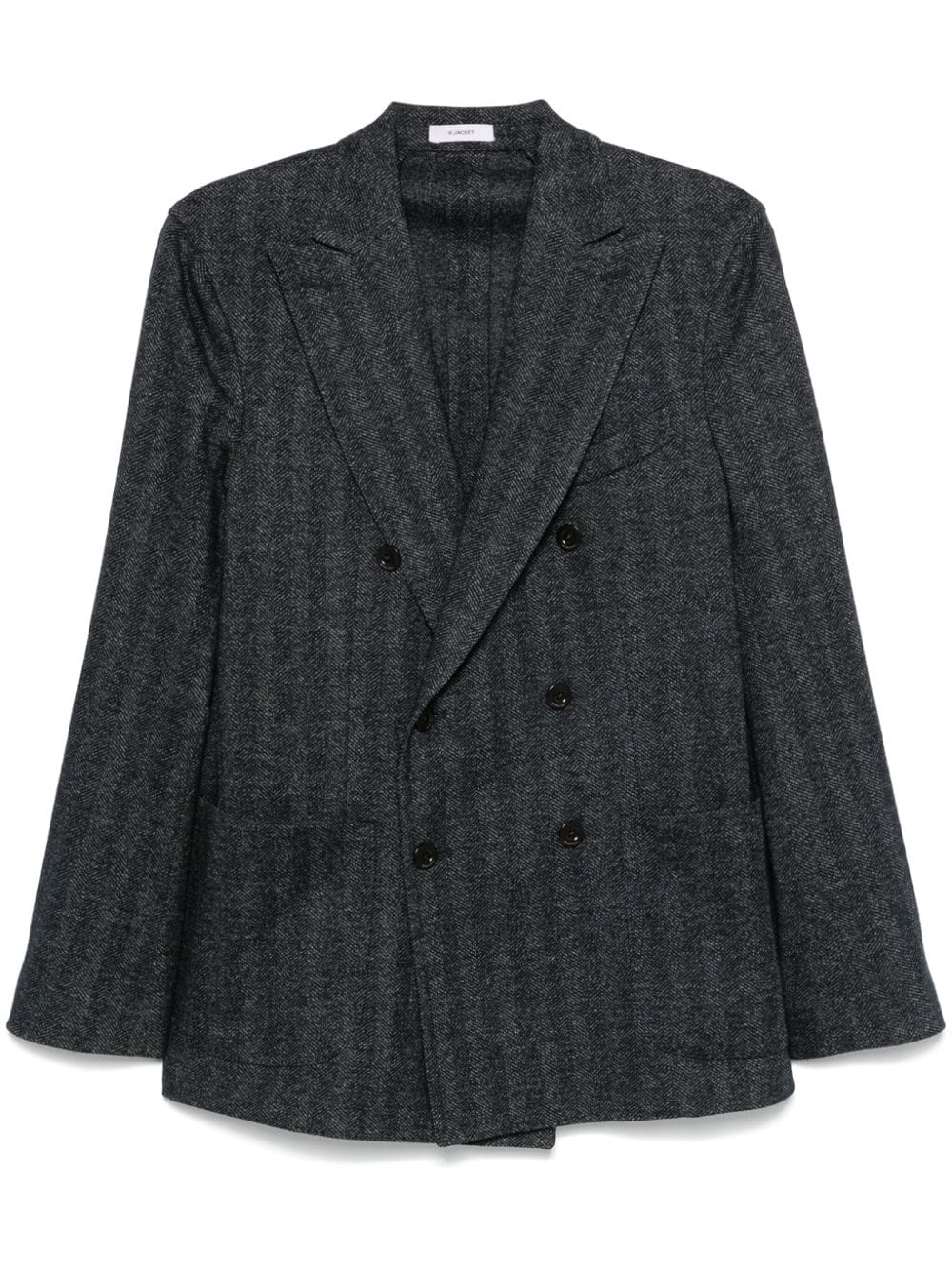 BOGLIOLI Double-Breasted Herringbone Jacket for Men