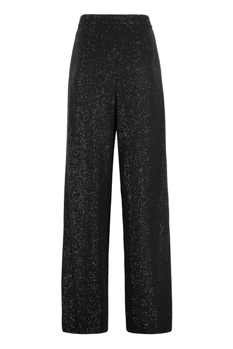 MAX MARA Sequin-Embellished Trousers with Satin Side Stripes