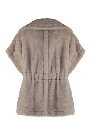 MAX MARA Asymmetrical Vegan Fur Jacket for Women