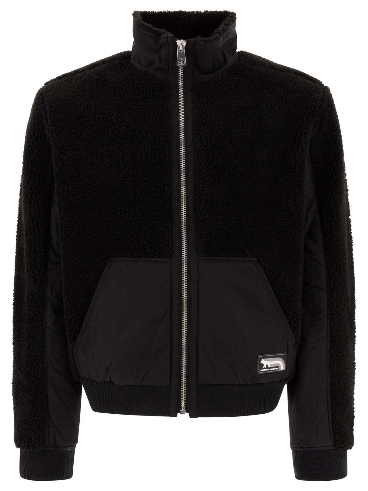 MAISON KITSUNÉ Relaxed Fit Fleece Jacket with Flash Fox Design