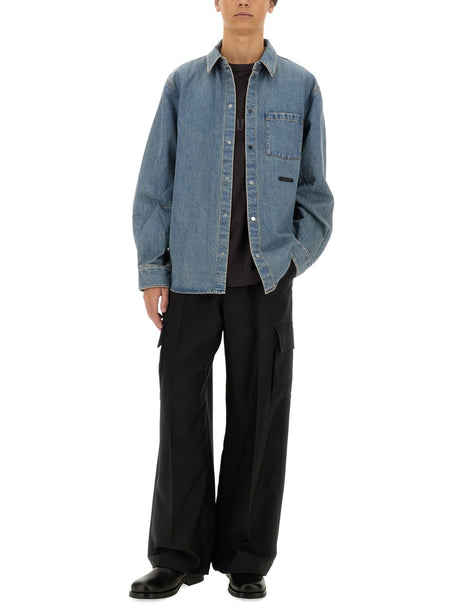 HELMUT LANG Oversized Denim Shirt for Men - Comfort Fit