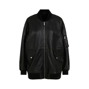 THEORY Lambskin Leather Bomber Jacket