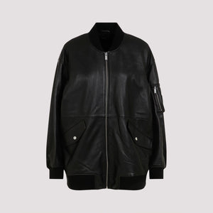 THEORY Lambskin Leather Bomber Jacket