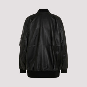 THEORY Lambskin Leather Bomber Jacket