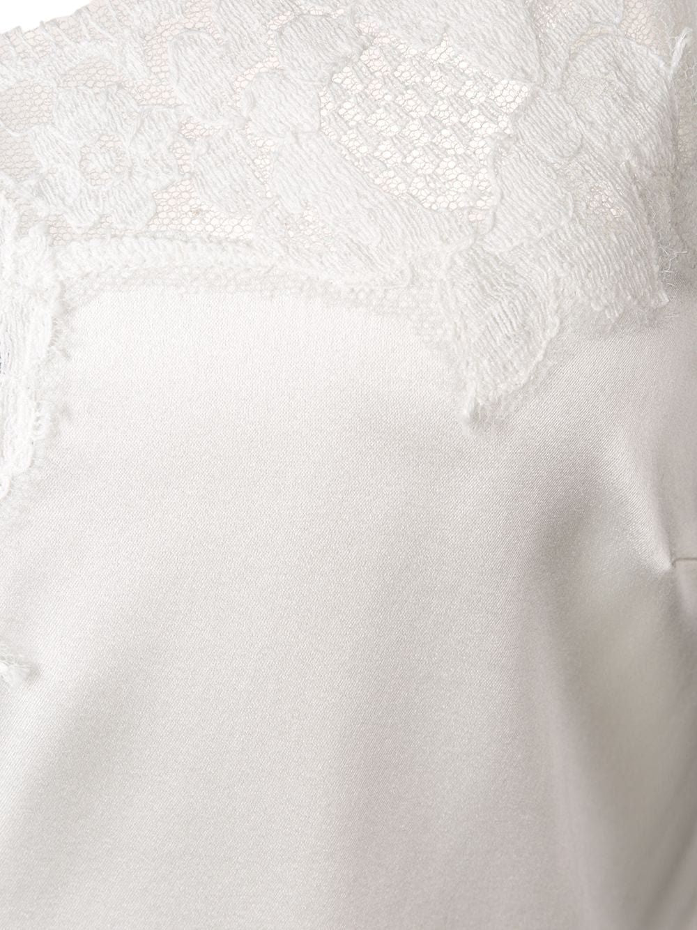 DOLCE & GABBANA Elegant Silk and Cotton Slip Top with Lace Trim for Women - SS22