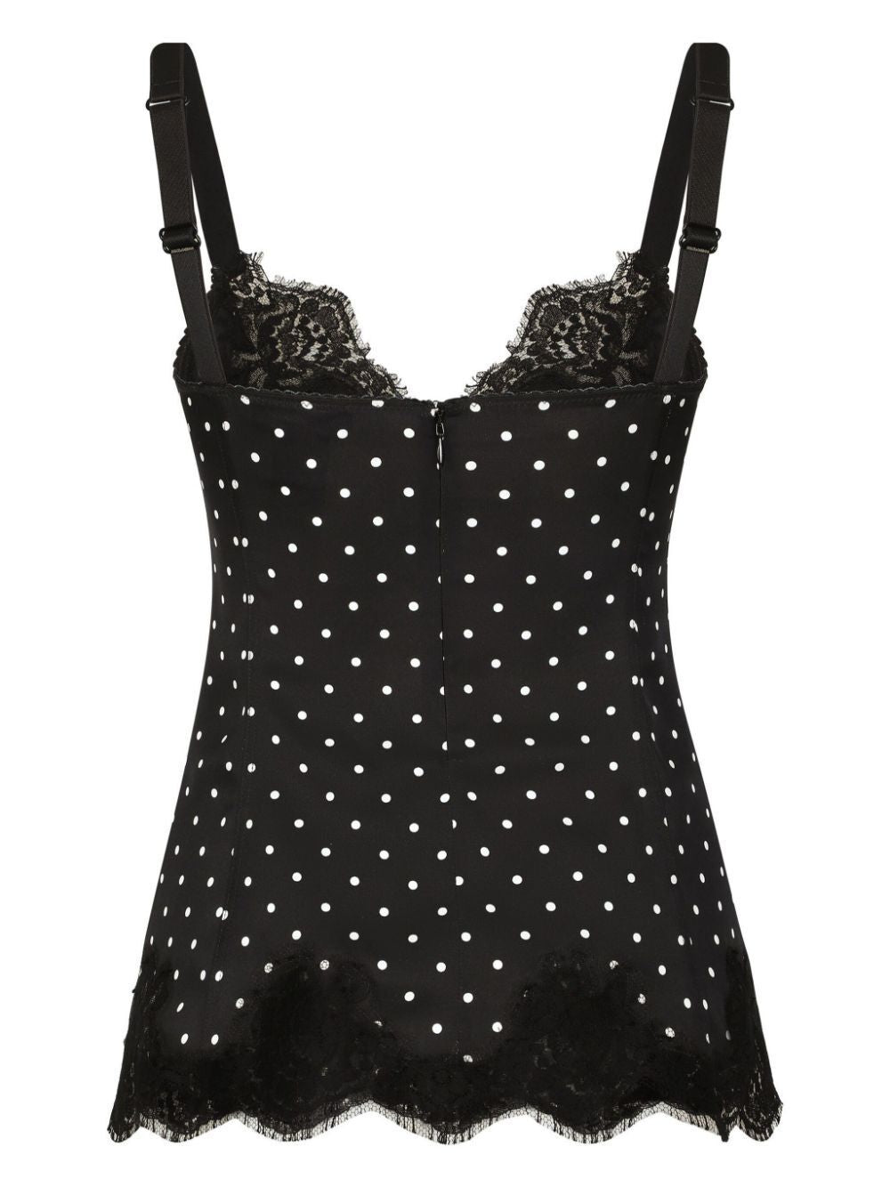 DOLCE & GABBANA Elegant Polka Dot Lace Blouse