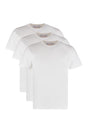 OFF-WHITE Set of Three Cotton T-Shirts for Men in White