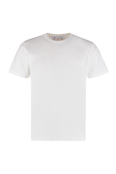 OFF-WHITE Set of Three Cotton T-Shirts for Men in White