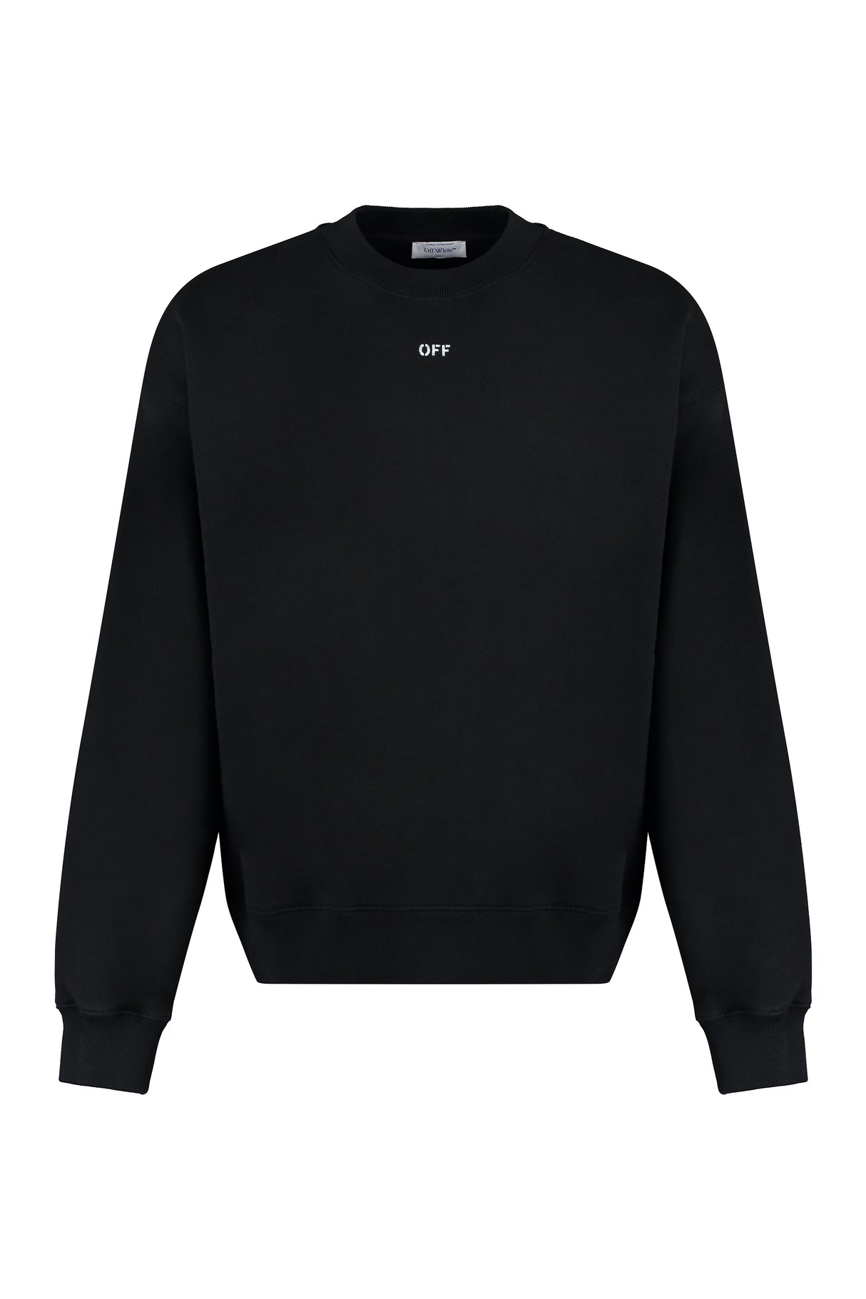 Men's Black Cotton Crew-neck Sweatshirt - FW23 Collection