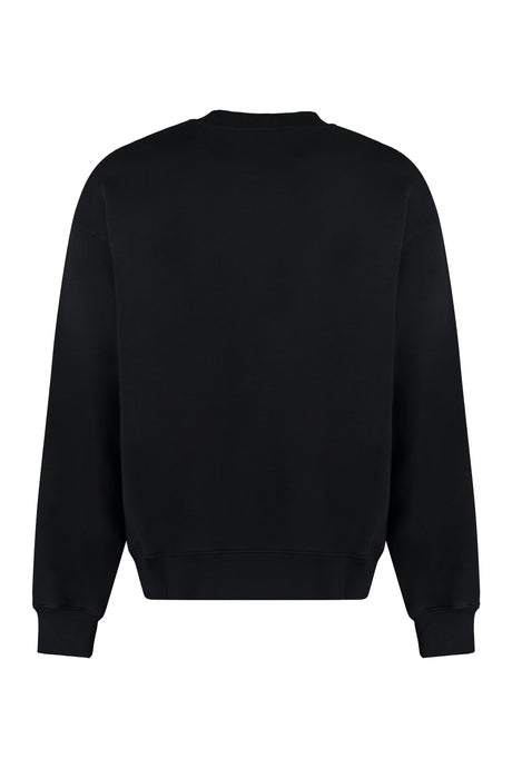 OFF-WHITE Black Cotton Crew-neck Sweatshirt for Men - FW23 Collection