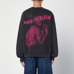 OFF-WHITE Crewneck Sweatshirt with Bold Logo Print