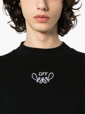 OFF-WHITE Signature Logo Print Black T-Shirt for Men