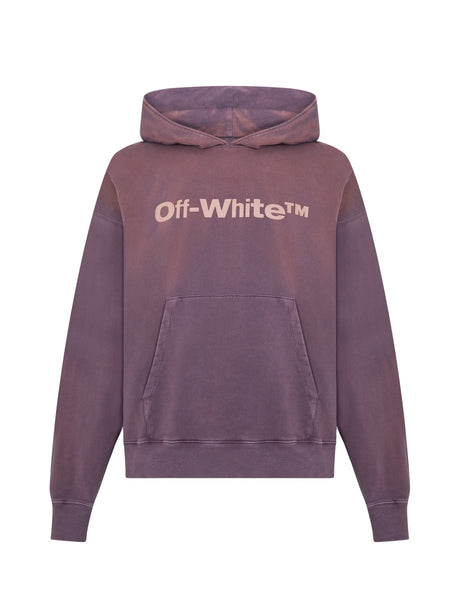 OFF-WHITE Laundry Logo Skate Hoodie - Aubergine