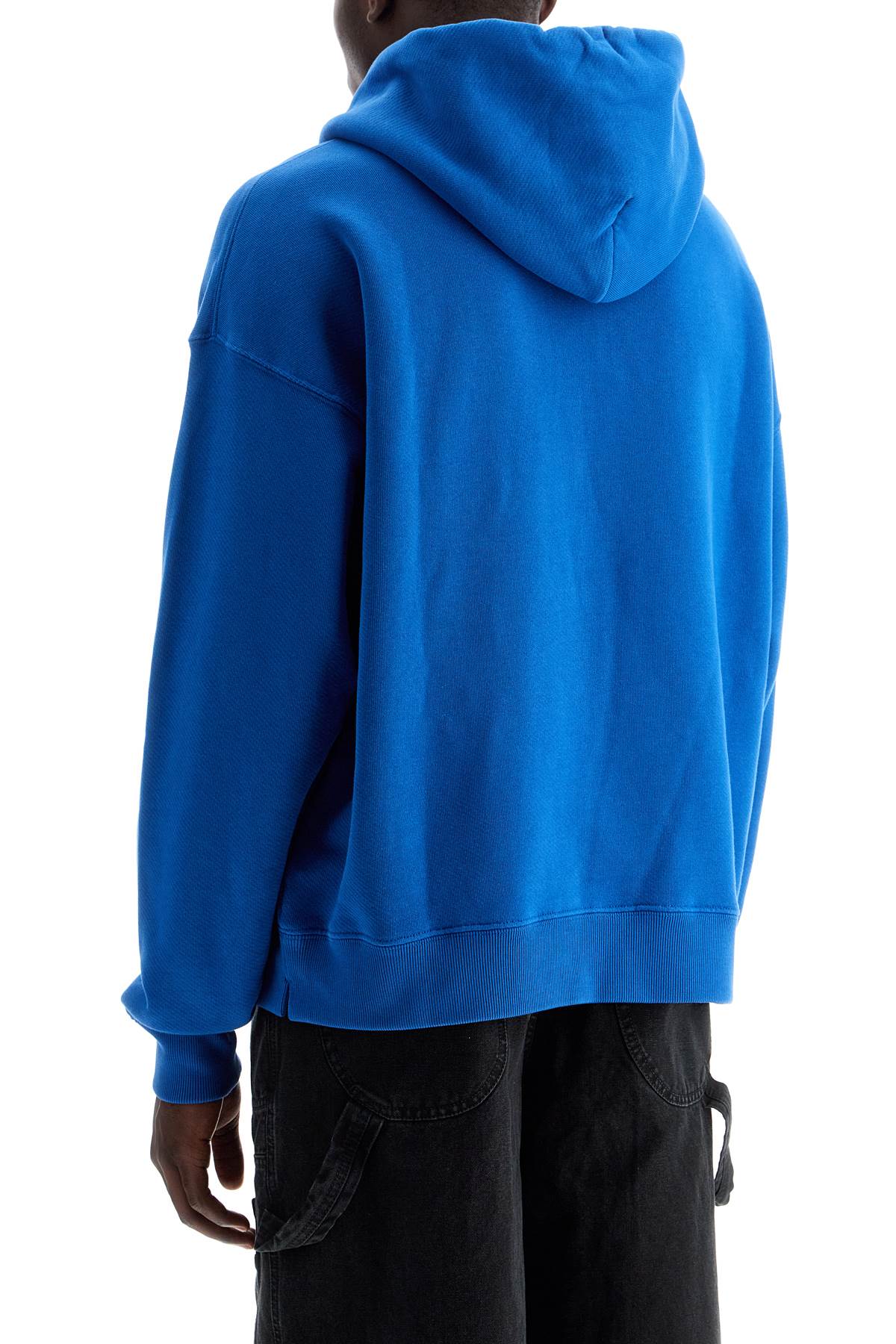 OFF-WHITE HOODED SWEATSHIRT WITH LOGO PRINT