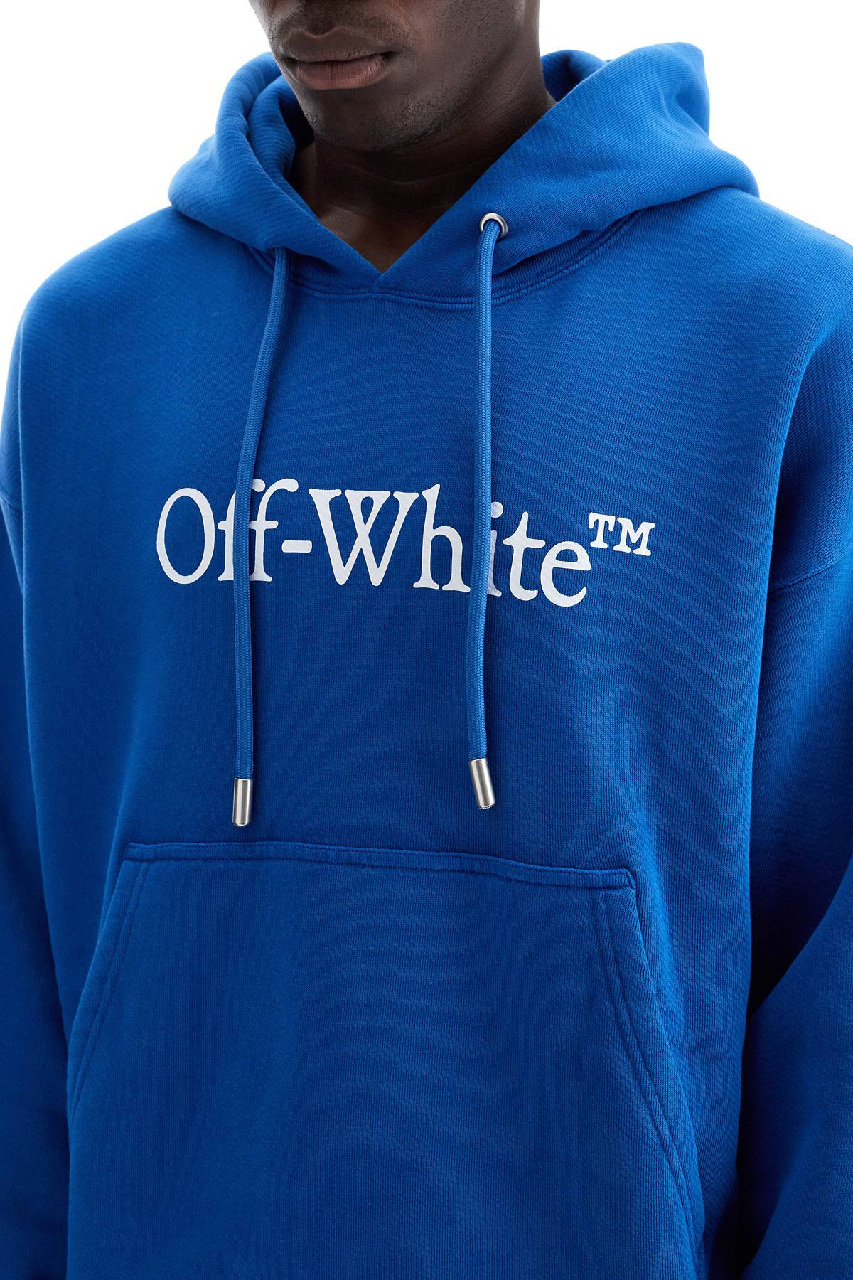 OFF-WHITE HOODED SWEATSHIRT WITH LOGO PRINT