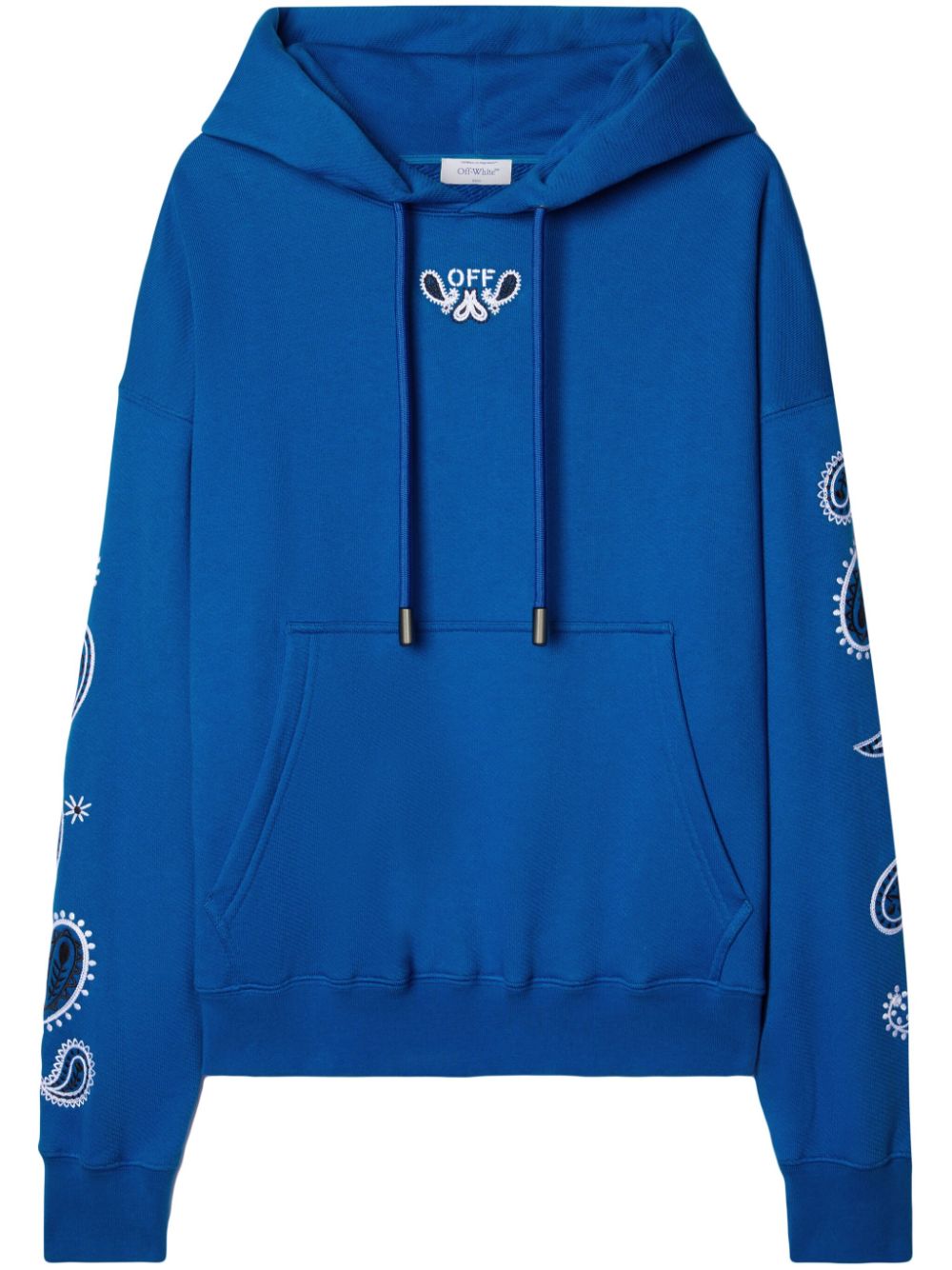 OFF-WHITE Nautical Blue and White Hoodie for Men