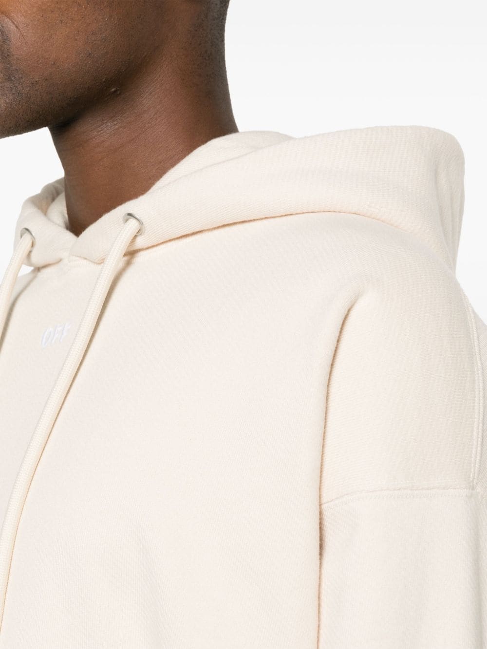 OFF-WHITE Angorwhite Arrow Emb Skate Hoodie for Men - SS24 Collection