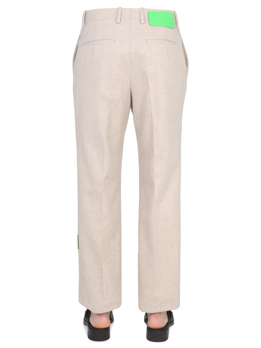 OFF-WHITE Slim Fit Pants with Belt Loops and Hook