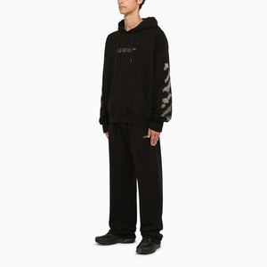 Men's Black Cotton Jogging Trousers for FW23