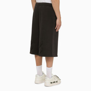 OFF-WHITE Graphic Black Bermuda Shorts for Men