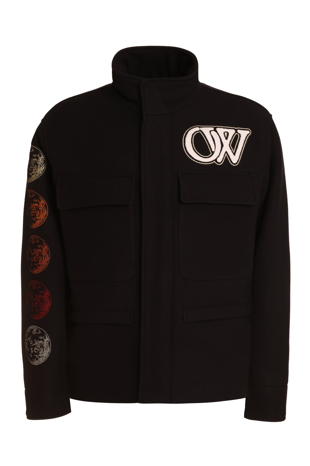 OFF-WHITE Blue Moon Phase Varsity Field Jacket for Men