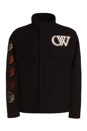 OFF-WHITE Blue Moon Phase Varsity Field Jacket for Men