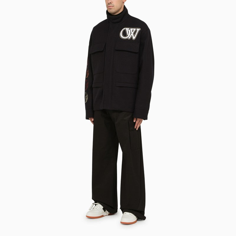 OFF-WHITE Blue Moon Phase Varsity Field Jacket for Men