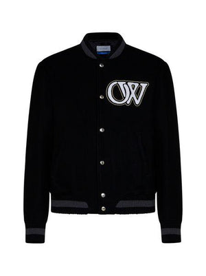 OFF-WHITE Urban Classic Wool Blend Varsity Jacket