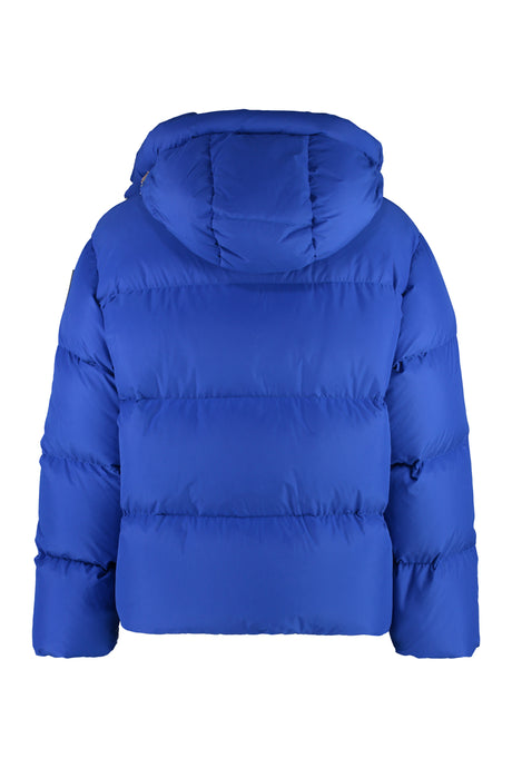 Men's Blue Hooded Down Jacket for FW23