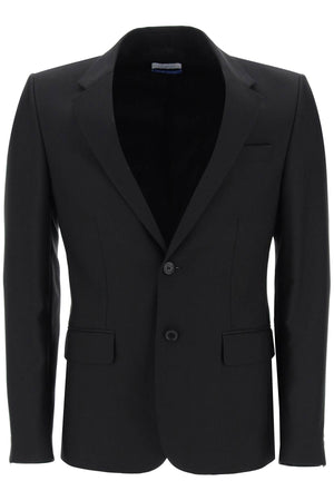 OFF-WHITE Men's Corporate Slim Jacket in Black - Made with Techno Drill Fabric