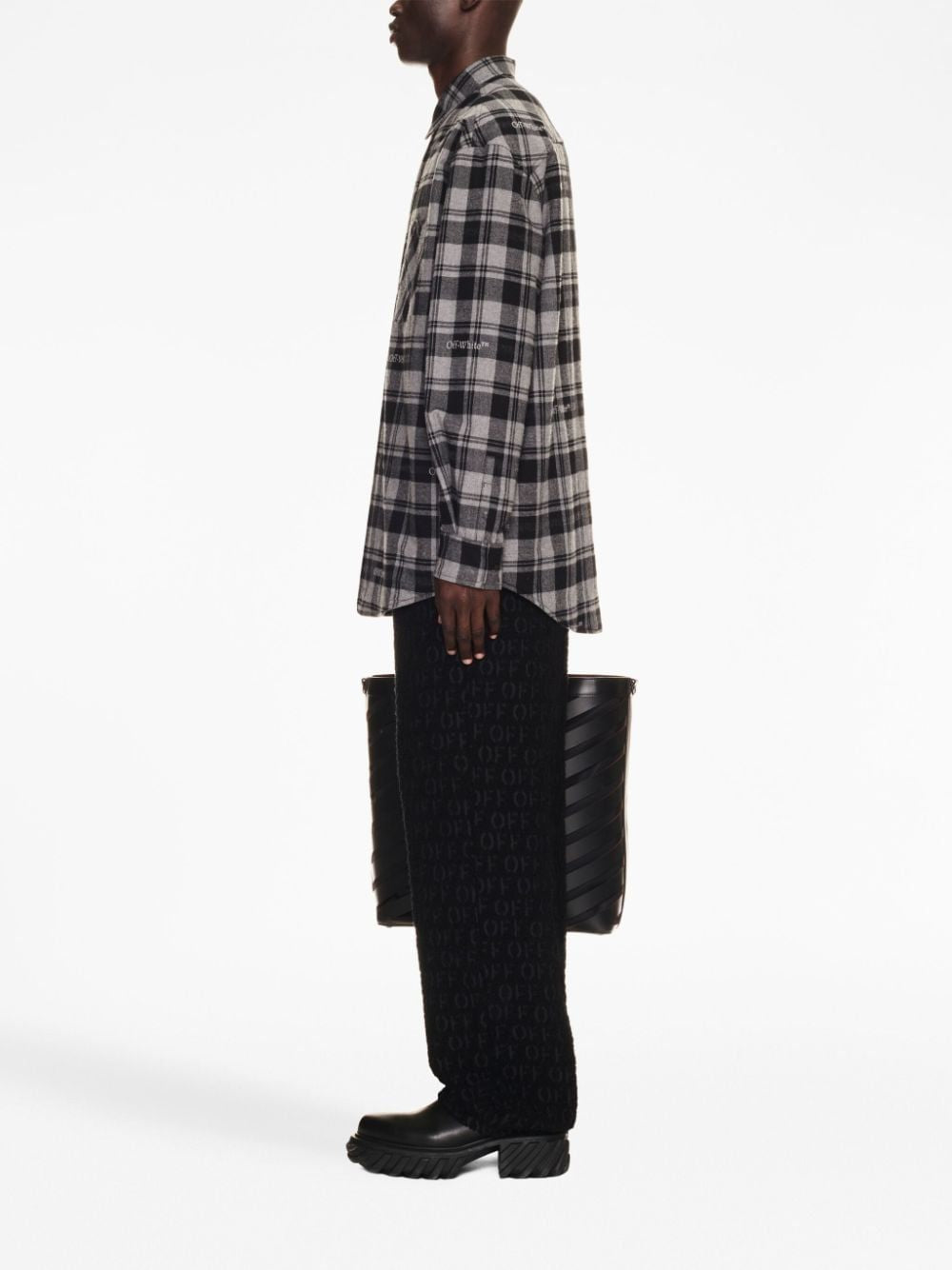 OFF-WHITE Men's Check Pattern Cotton Shirt for FW23