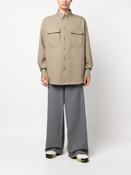 OFF-WHITE Beige Technical Fabric Overshirt for Men - FW23 Collection