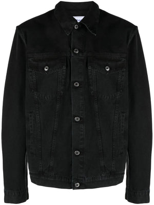 OFF-WHITE Men's Black Denim Jacket for SS24