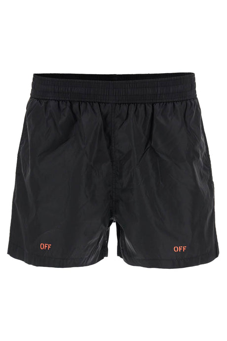 Technical Fabric Off-White Logo Bermuda Shorts - FW24