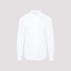 白色男士棉質帶扣衬衫 - FW24 总集