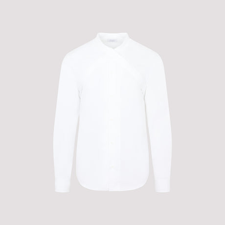 OFF-WHITE White Crossover Strap Cotton Shirt for Men - FW23 Collection