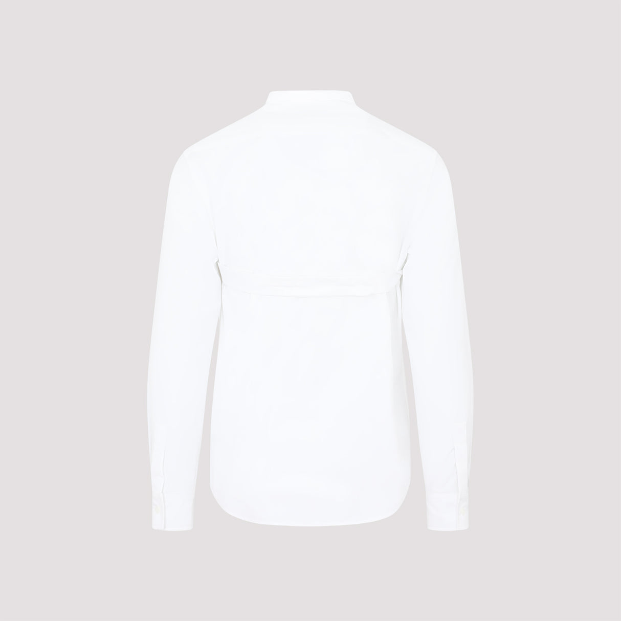 White Cotton Shirt with Strap Detail for Men - FW24 Collection