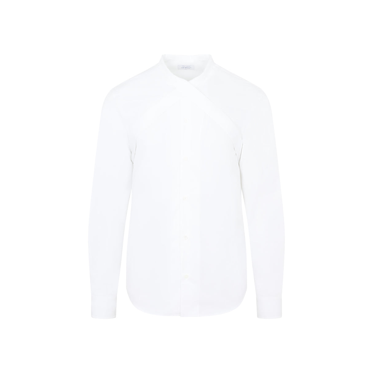 White Cotton Shirt with Strap Detail for Men - FW24 Collection