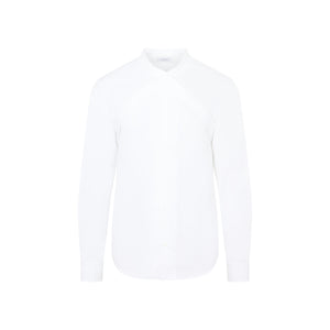 OFF-WHITE White Crossover Strap Cotton Shirt for Men - FW23 Collection