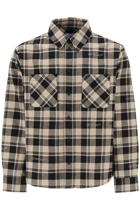 OFF-WHITE Blue Check Flannel Shirt for Men - FW23 Collection