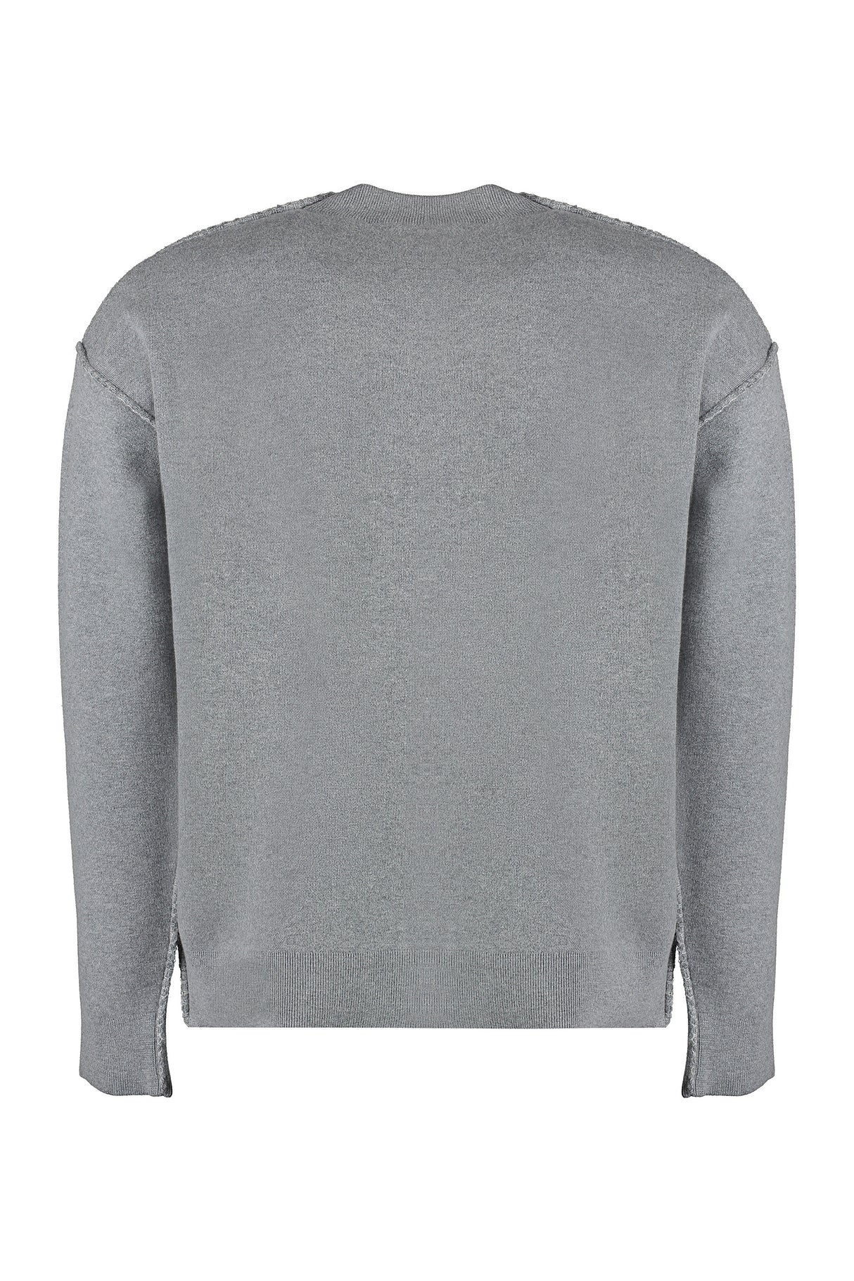 OFF-WHITE Men's Grey Slim Fit Knit Pullover for SS23