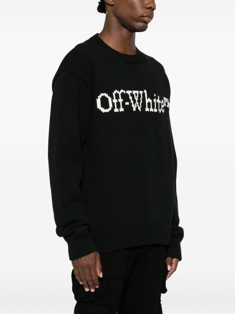 OFF-WHITE Bookish Cotton Crewneck Sweatshirt for Men - FW24