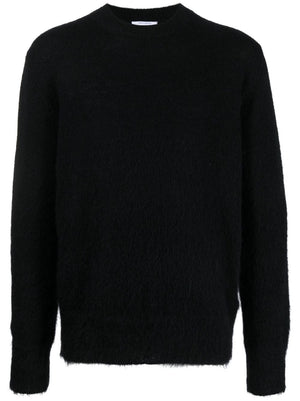 Black and White Arrows Mohair Wool Jumper for Men