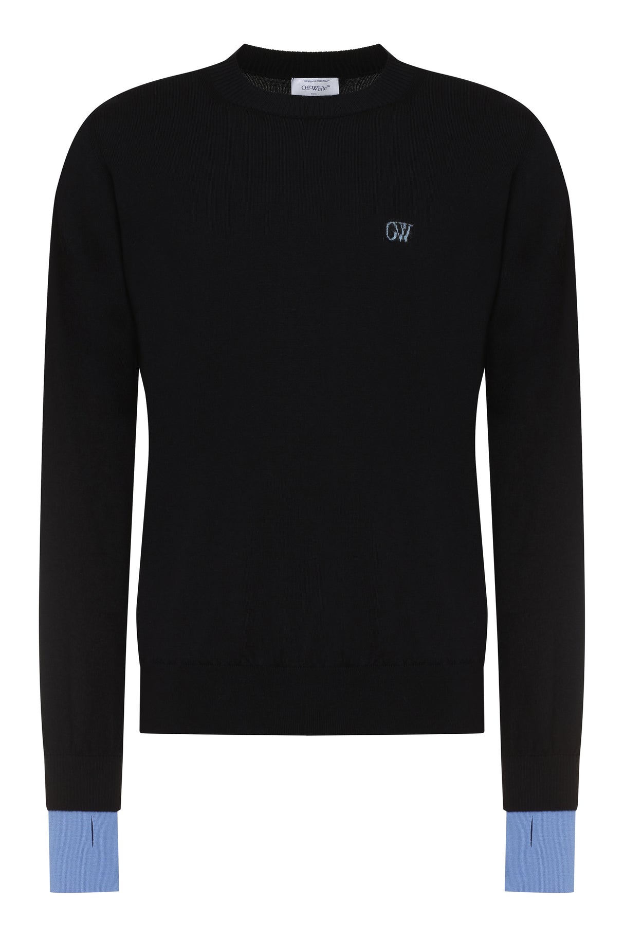 Men's Black Ribbed Knit Pullover