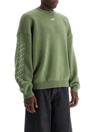 Contemporary Off-White Cotton Pullover